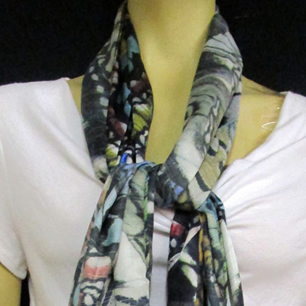 Echo Design Scarf  Black Multi One Size